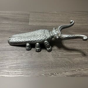 Vintage Cast Iron Silver Beetle Shoe horn